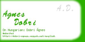 agnes dobri business card